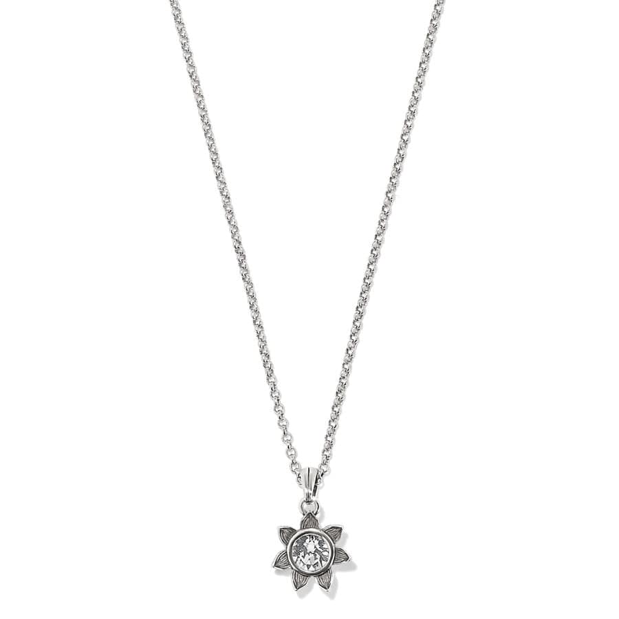 Everbloom Sunflower Necklace april-silver 20