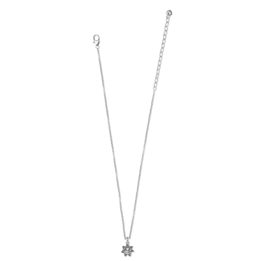 Everbloom Sunflower Necklace april-silver 22