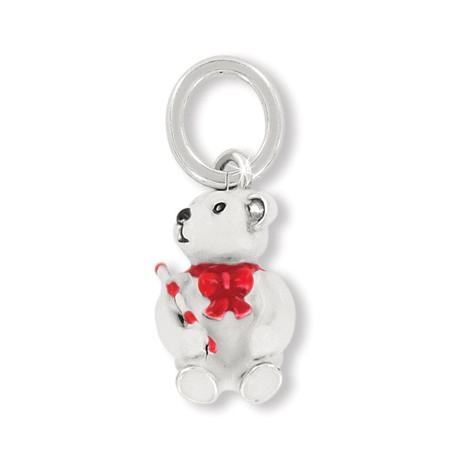 Frosty Christmas Bear Charm silver-white 2