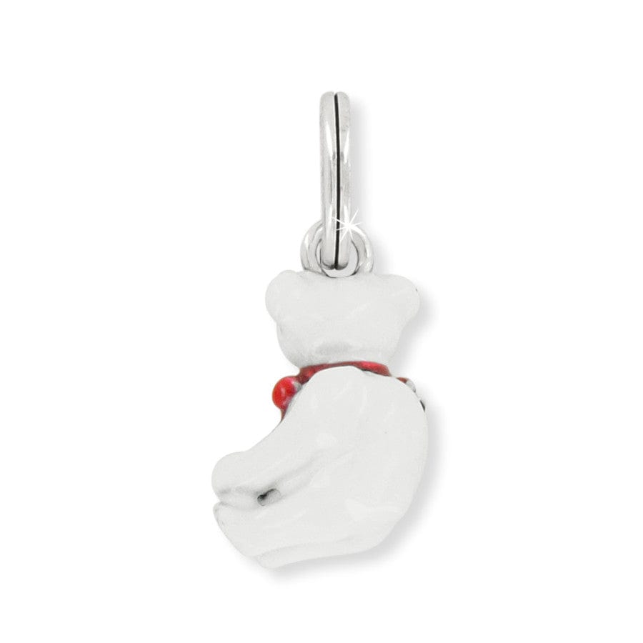 Frosty Christmas Bear Charm silver-white 3