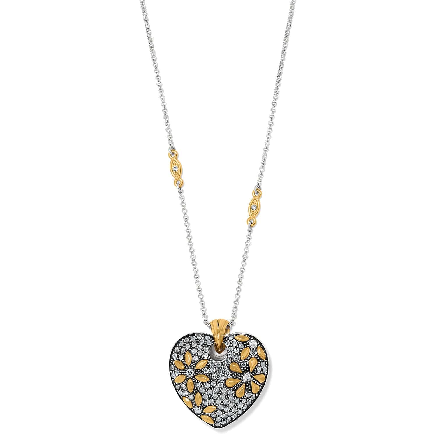 Garden Of Love Heart Convertible Necklace silver-gold 1