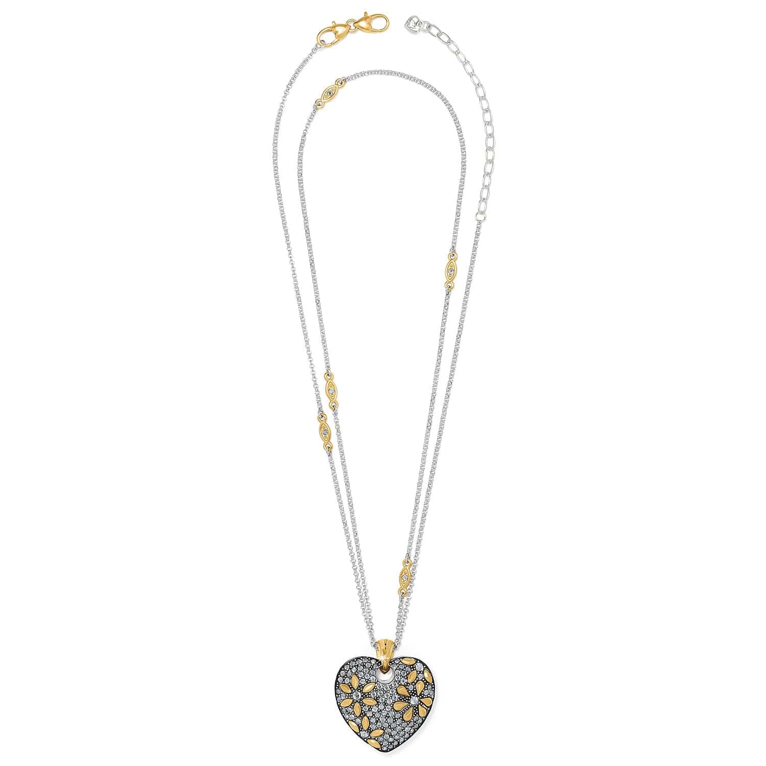 Garden Of Love Heart Convertible Necklace silver-gold 8