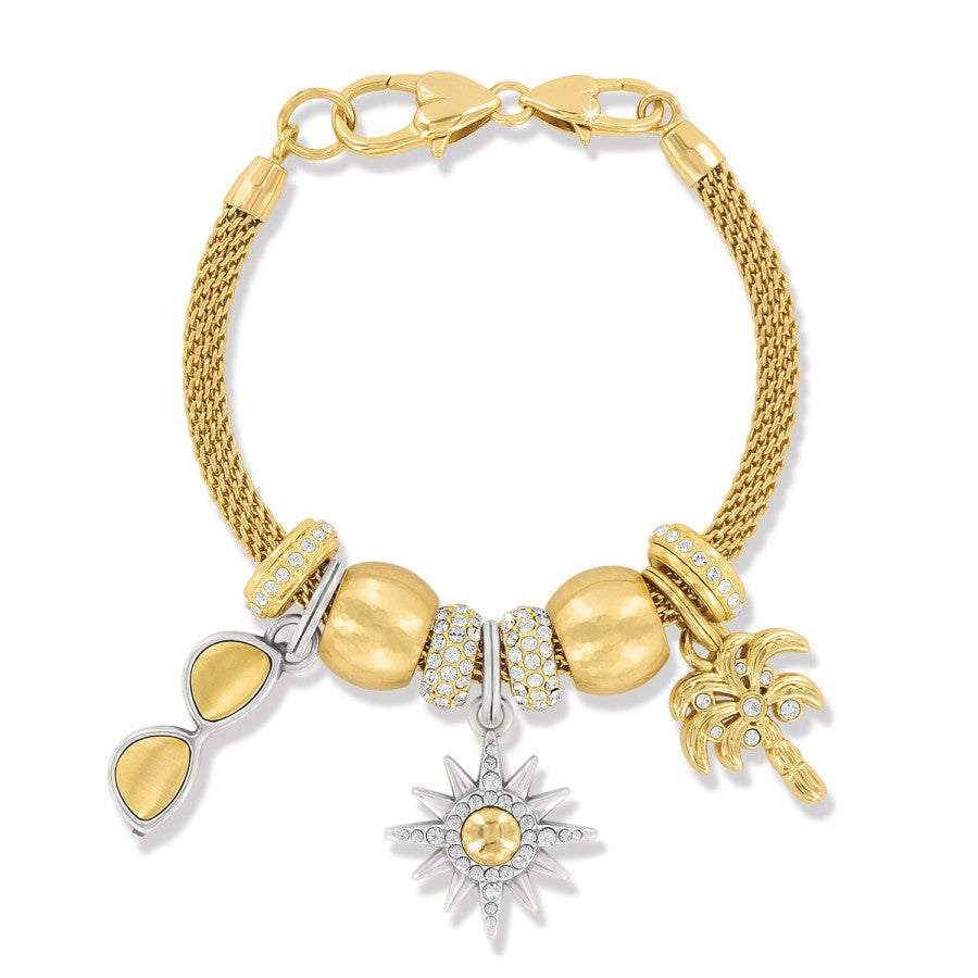 Golden Summer Sun Charm Bracelet