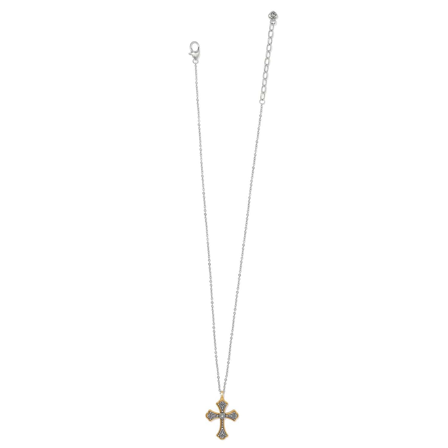 Good Shephard Cross Necklace silver-gold 4