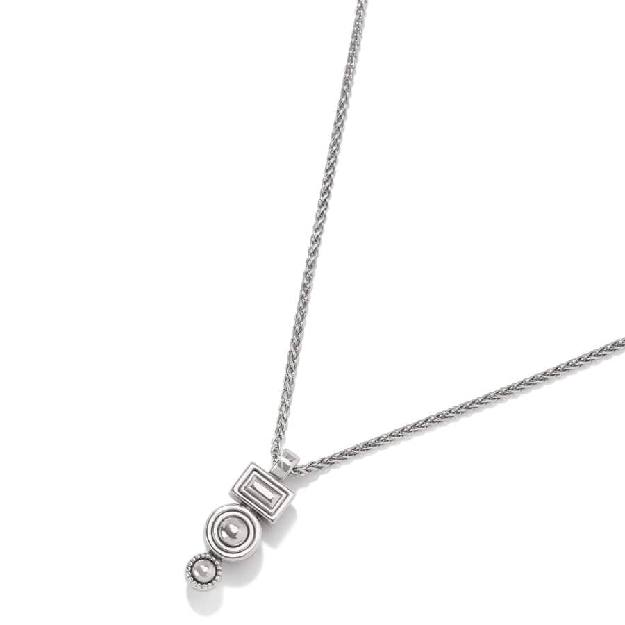 Halo Gleam Drop Necklace silver-multi 2