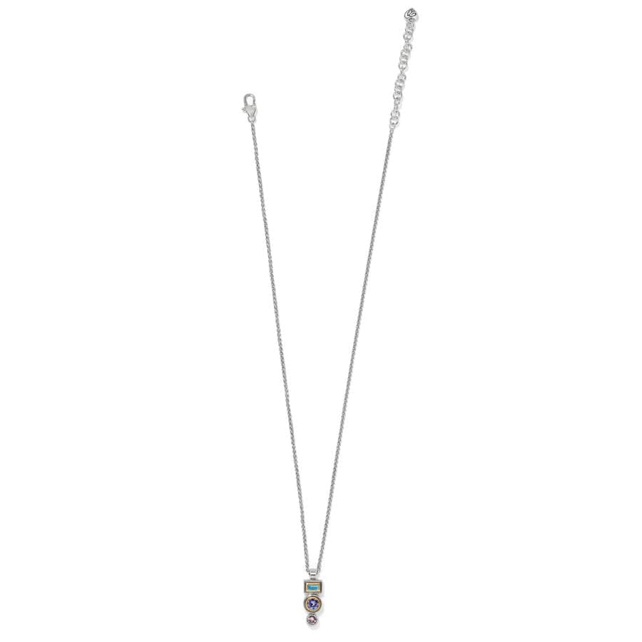 Halo Gleam Drop Necklace silver-multi 3