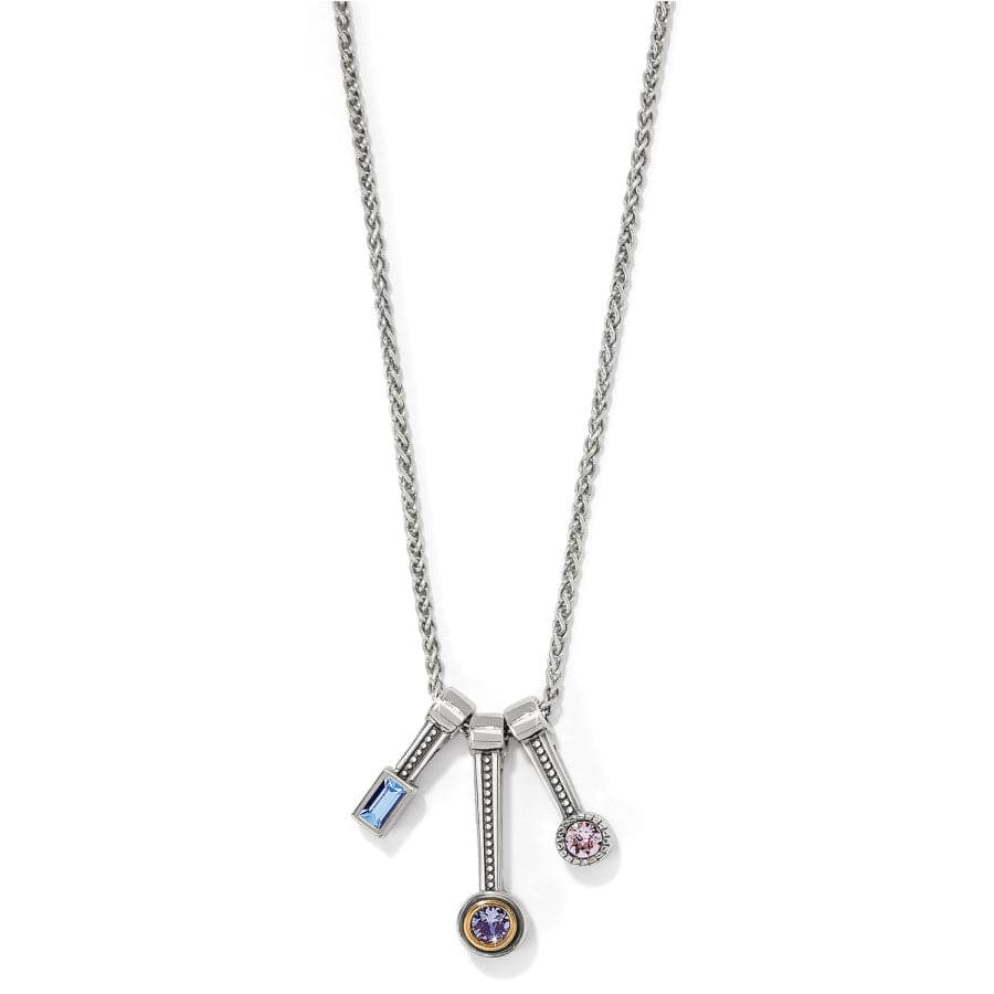 Halo Gleam Trio Necklace silver-multi 1