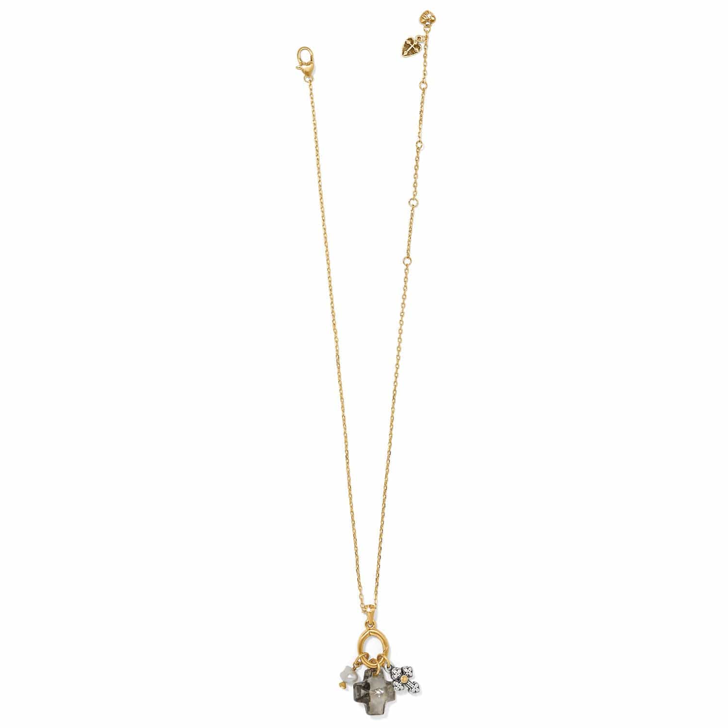 Heavenly Cross Short Necklace silver-gold 2