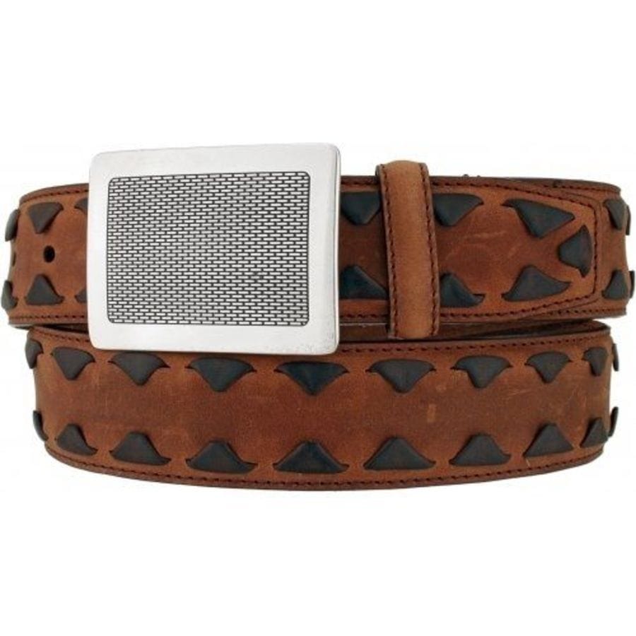 Highlands Mesh Plaque Belt aged-bark 2