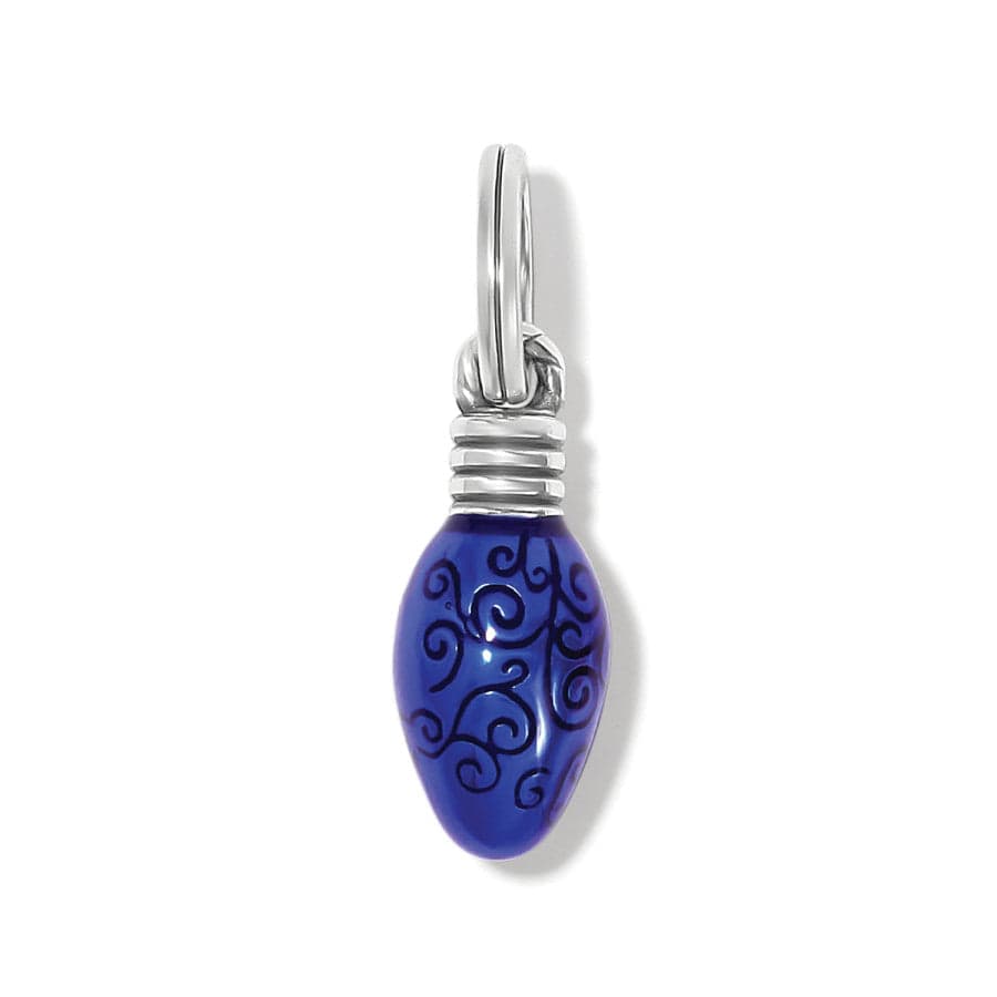 Holiday Bulb Charm silver-cobalt 1