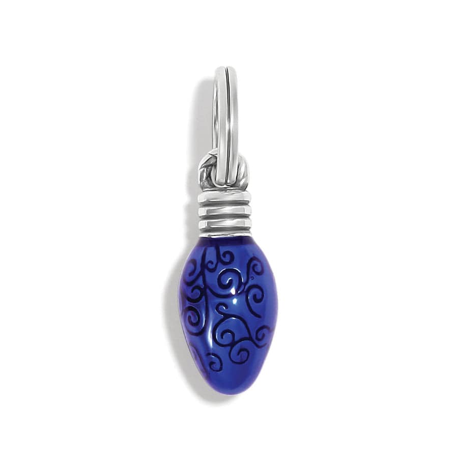 Holiday Bulb Charm silver-cobalt 12