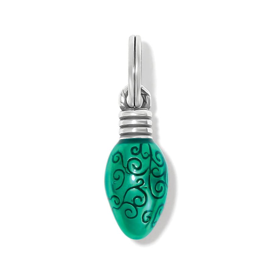 Holiday Bulb Charm silver-green 7