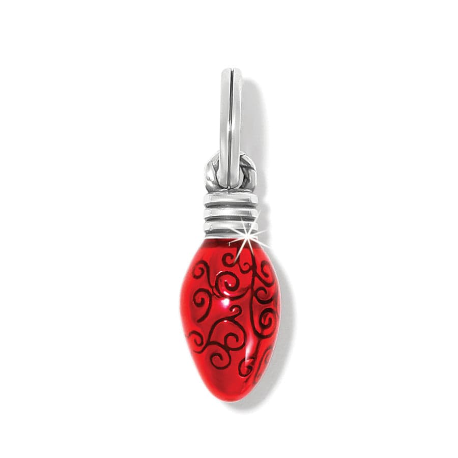 Holiday Bulb Charm silver-red 2