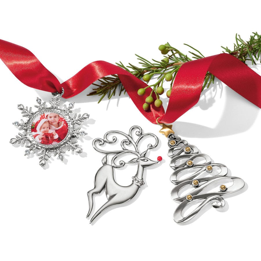 Holiday Christmas Tree Ornament silver-gold 3