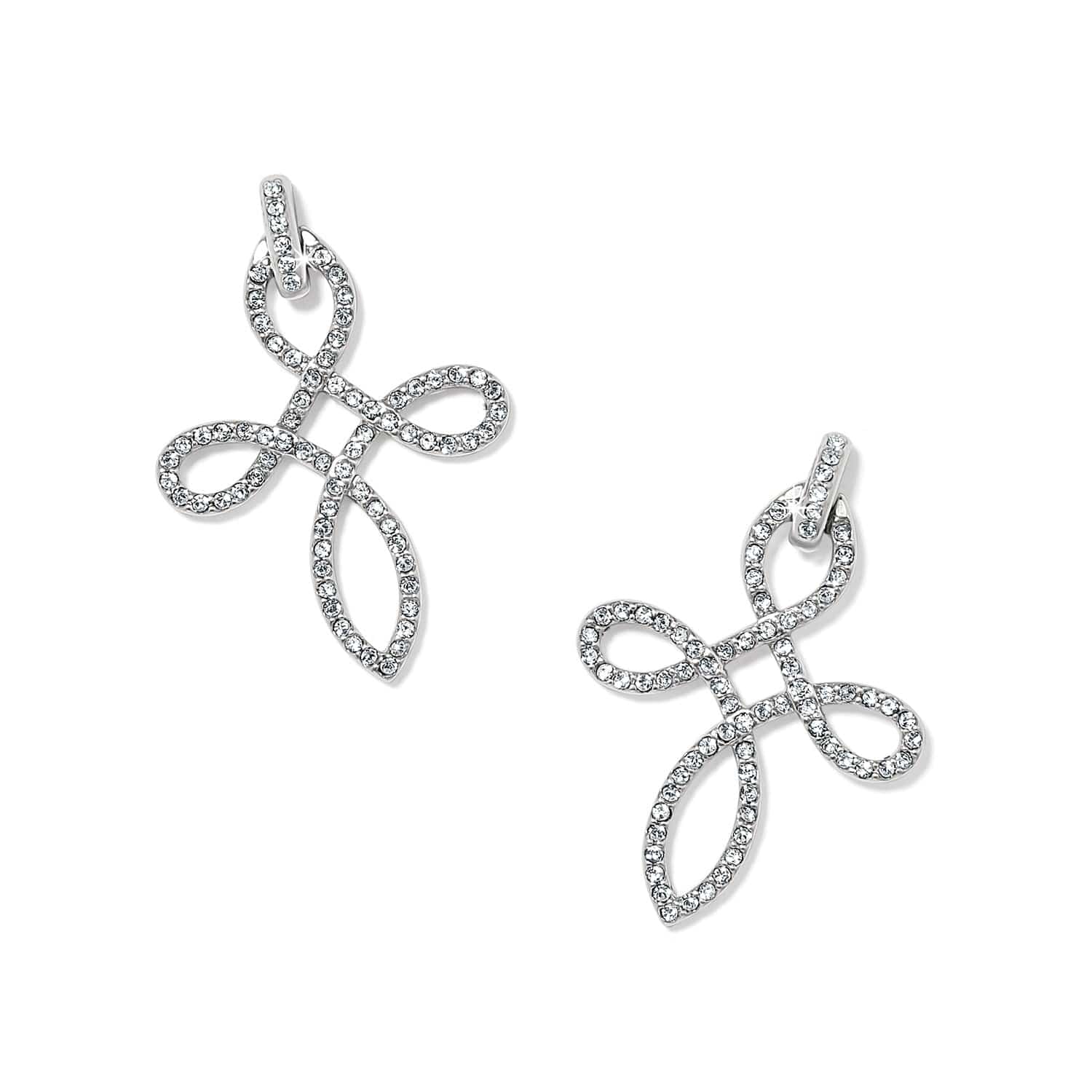 Illumina Ribbon Post Drop Earrings silver 1