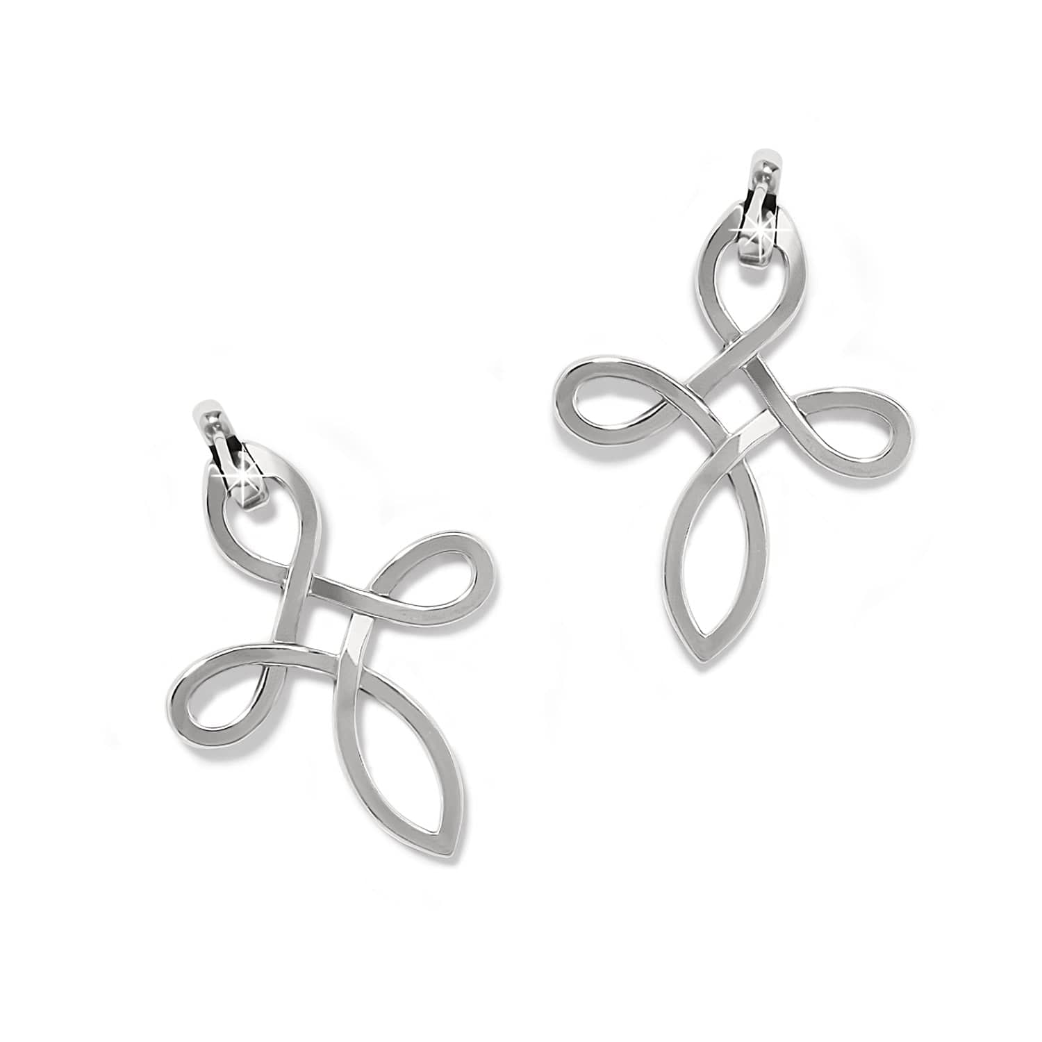 Illumina Ribbon Post Drop Earrings silver 2