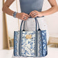 Indigo Song Bird Canvas Carryall