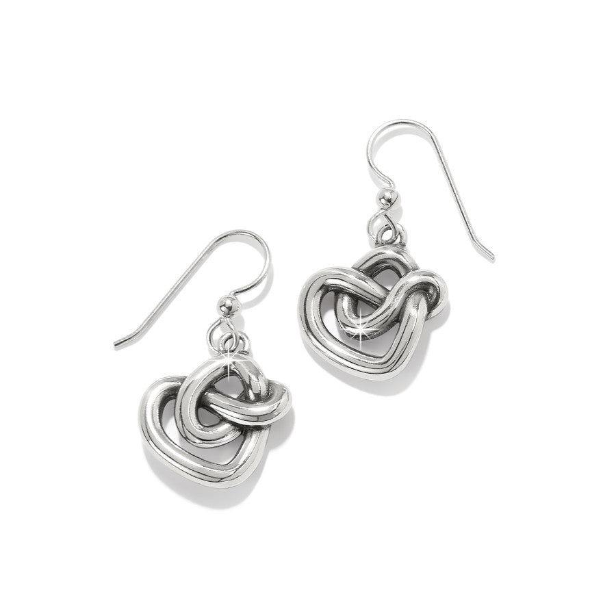 Interlok Curve Heart French Wire Earrings silver 1