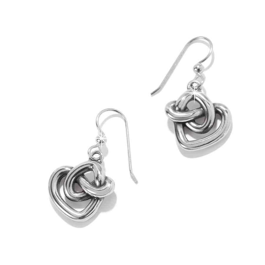 Interlok Curve Heart French Wire Earrings silver 2