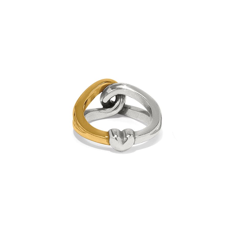 Interlok Curve Two Tone Ring silver-gold 2