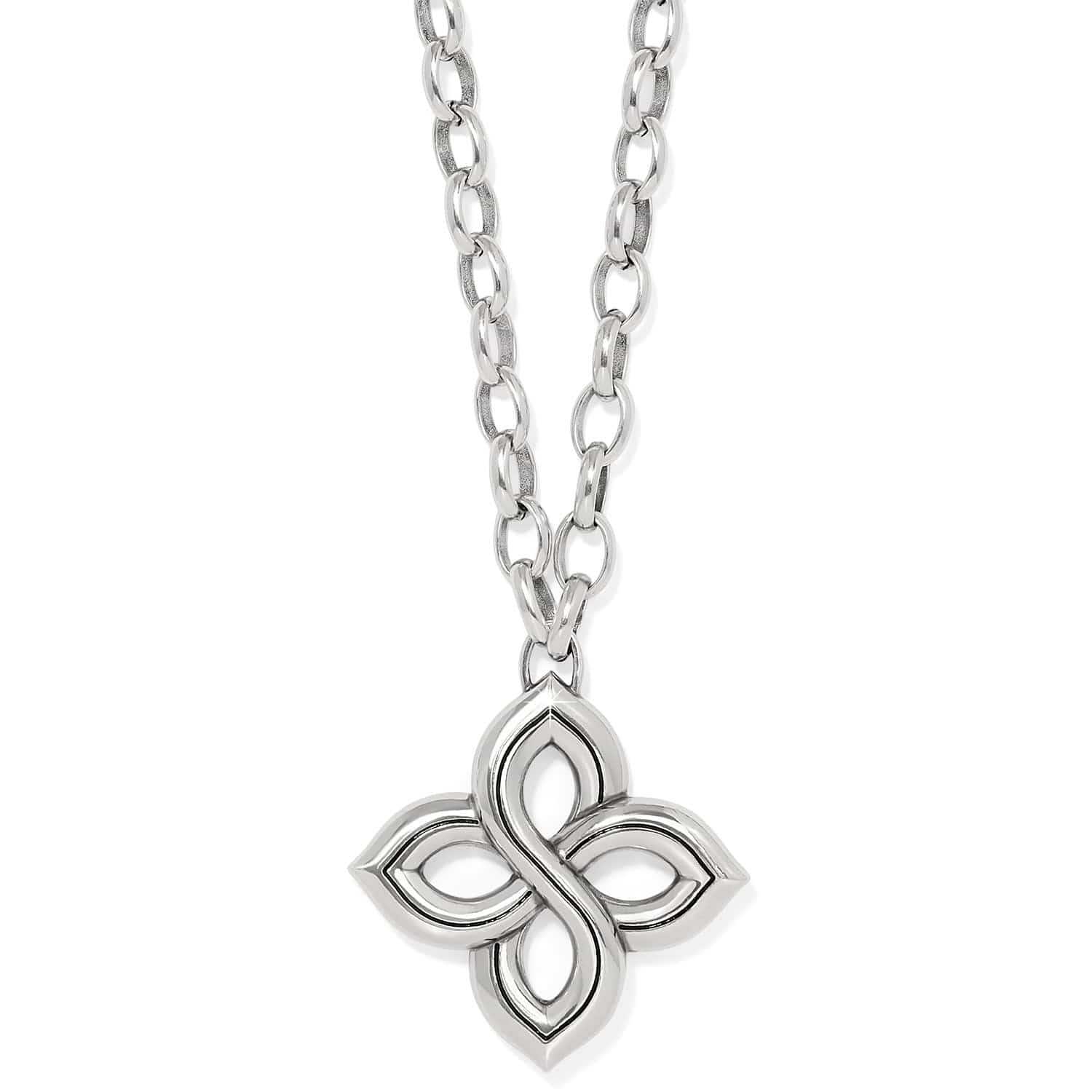 Interlok Floral Knot Bold Necklace silver 1