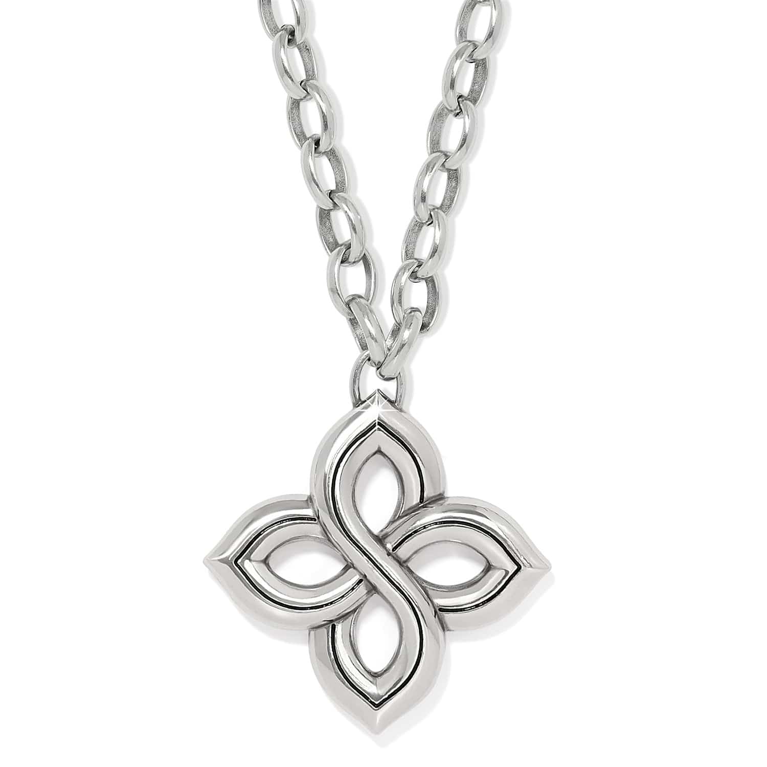 Interlok Floral Knot Bold Necklace silver 2