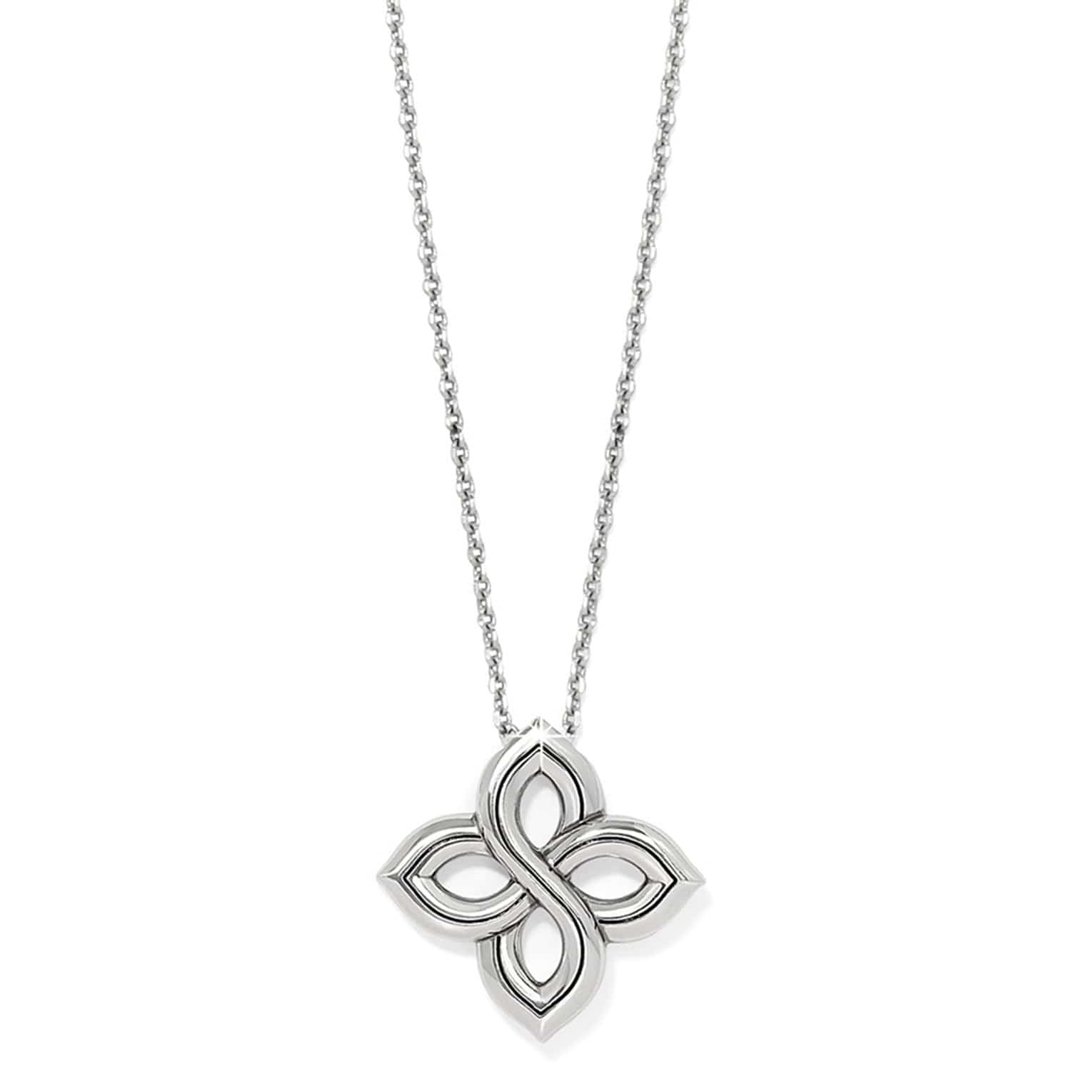 Interlok Floral Knot Necklace silver 1