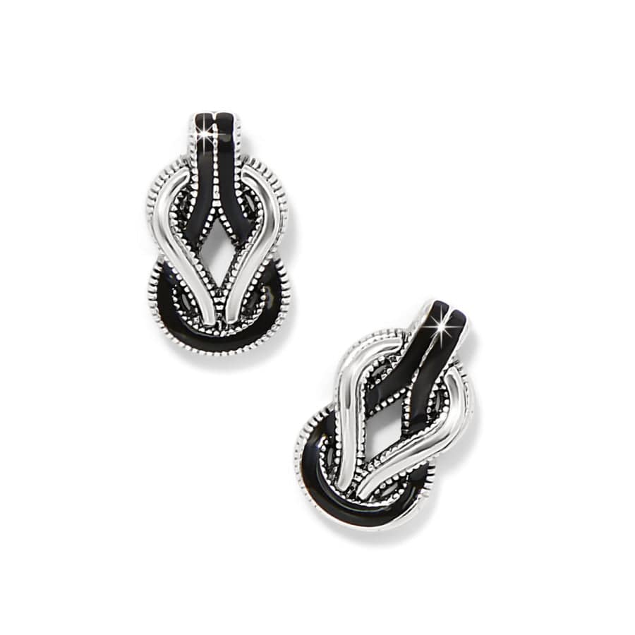 Interlok Harmony Black Post Earrings silver-black 1