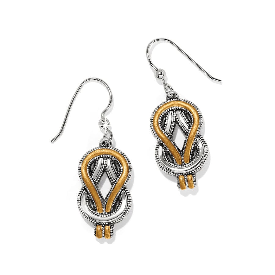 Interlok Harmony Two Tone French Wire Earrings silver-gold 1