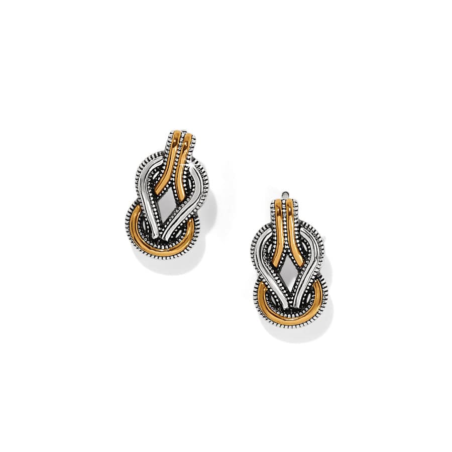 Interlok Harmony Two Tone Post Earrings silver-gold 1