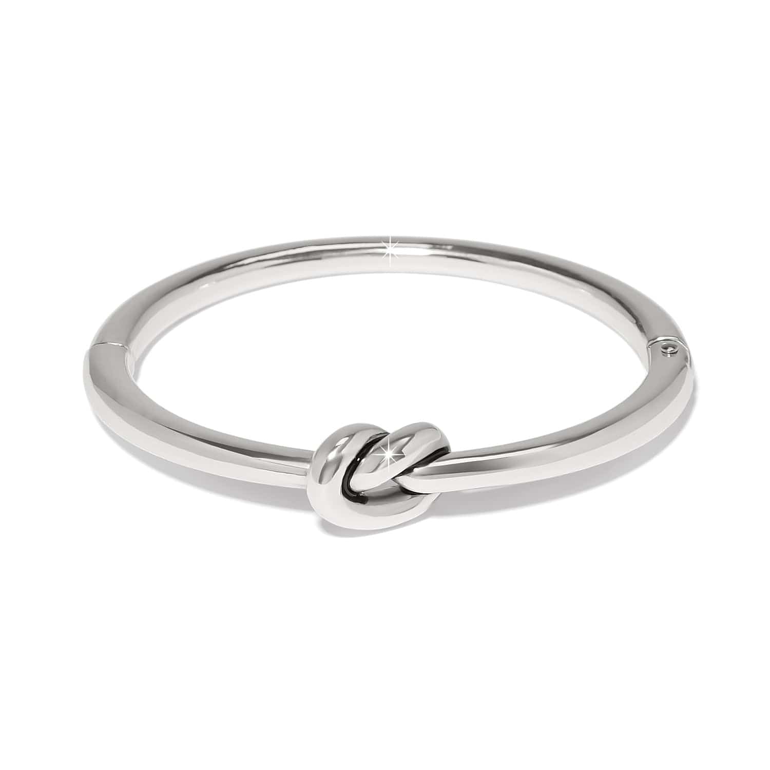 Interlok Single Knot Hinged Bangle silver 2