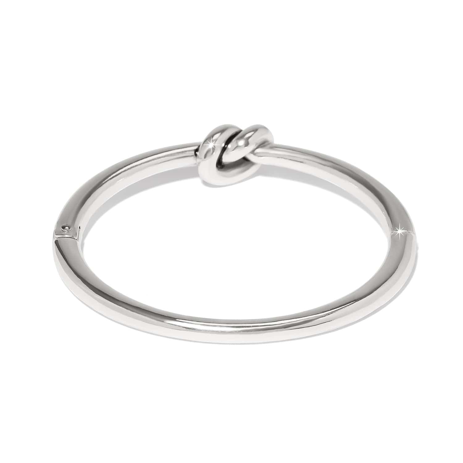 Interlok Single Knot Hinged Bangle silver 3