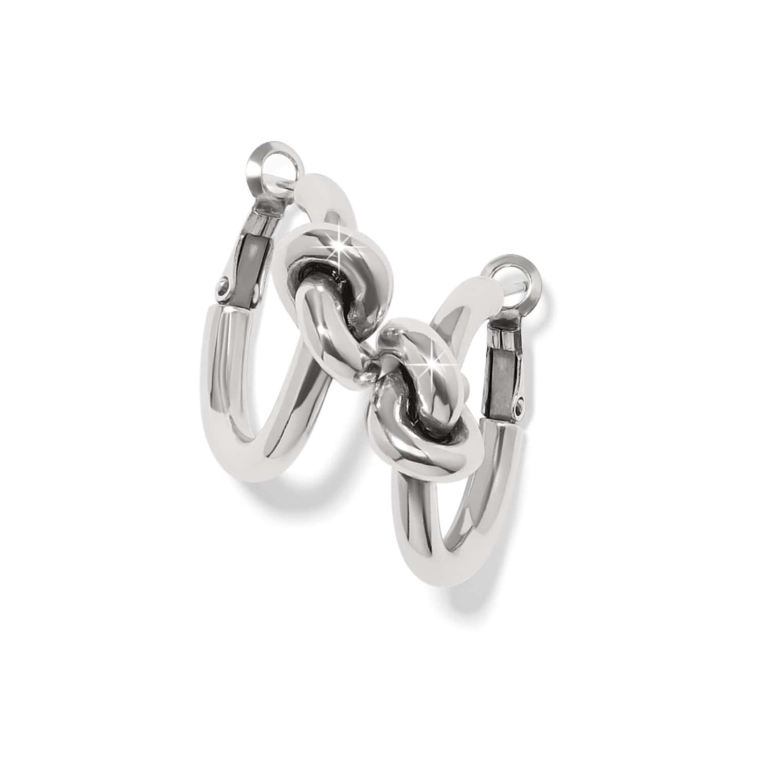 Interlok Single Knot Hoop Earrings silver 1