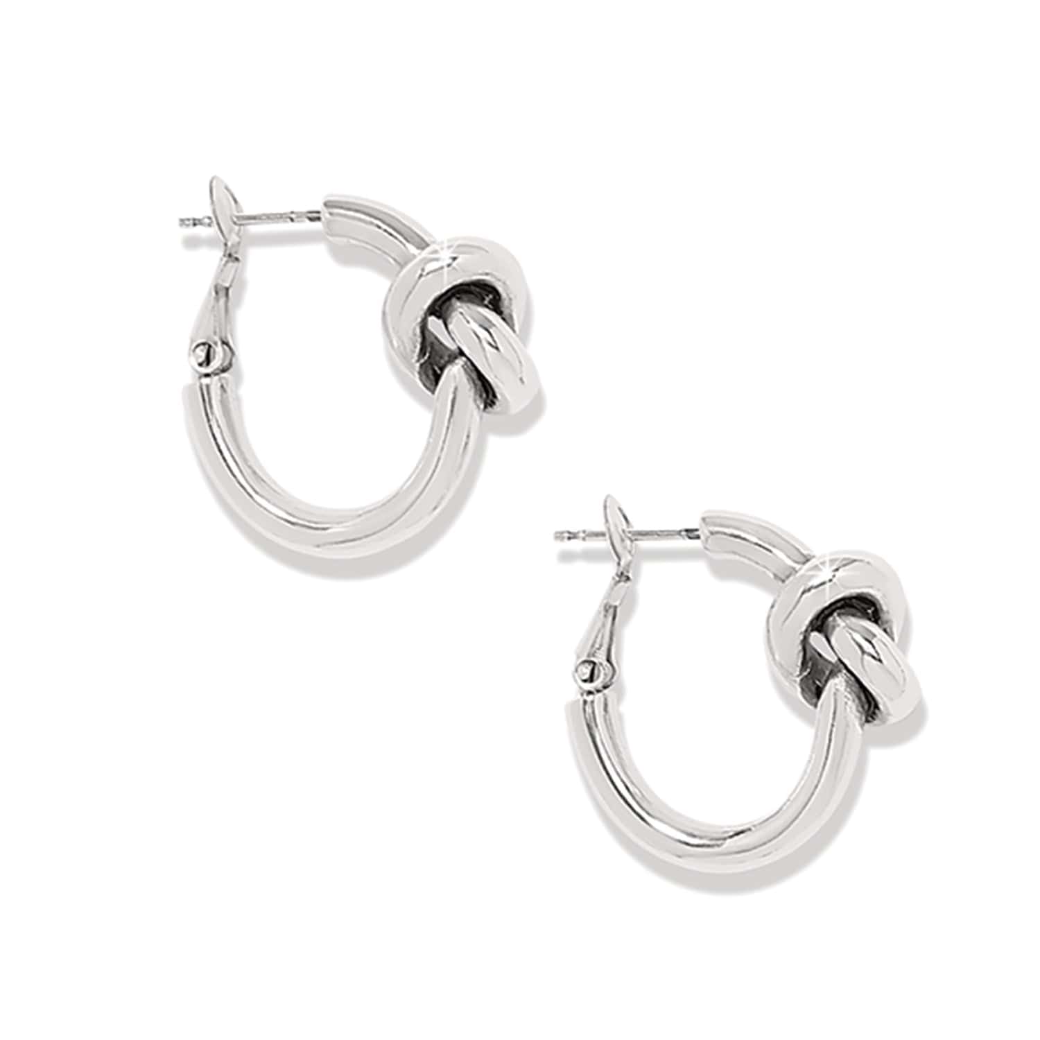 Interlok Single Knot Hoop Earrings silver 2