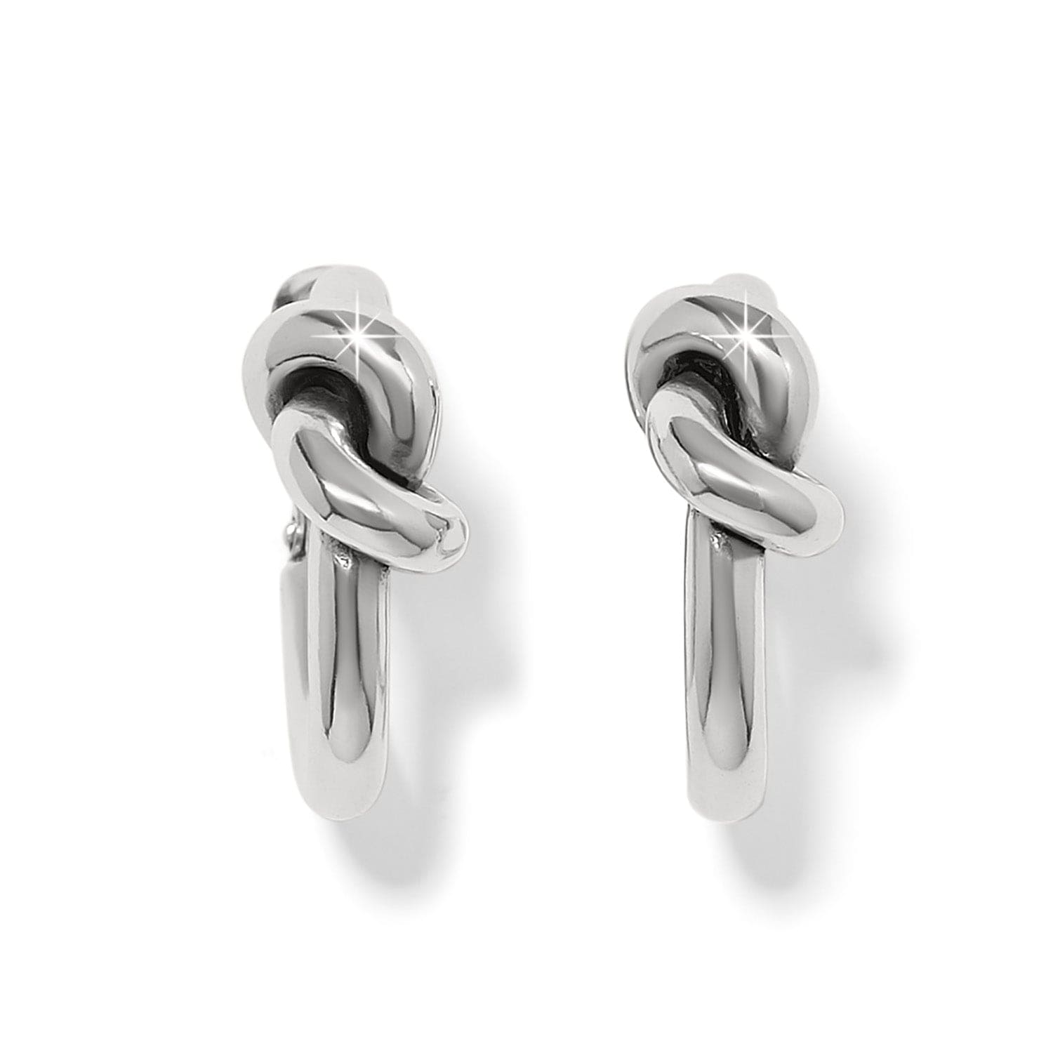 Interlok Single Knot Hoop Earrings silver 3