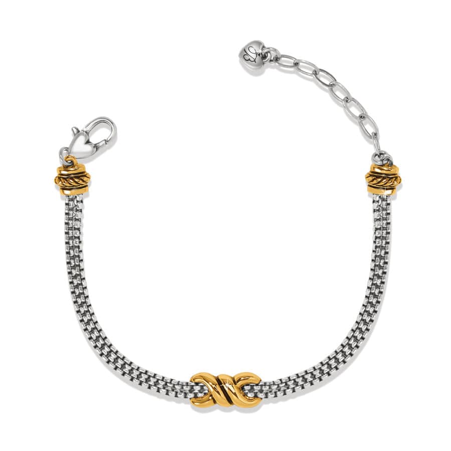 Interlok Twist Double Chain Bracelet silver-gold 1