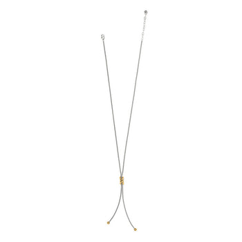 Interlok Twist Two Tone Lariat Necklace