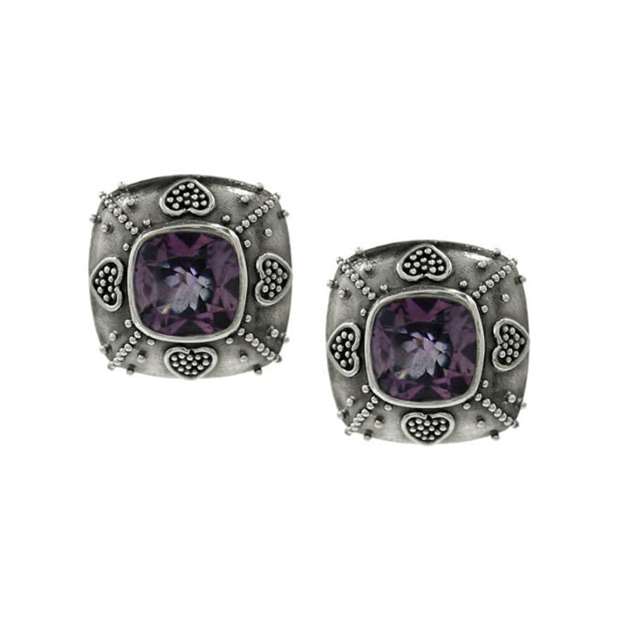 Java Amethyst Post Earrings silver-amethyst 1