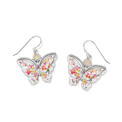 Kyoto In Bloom Sakura Butterfly French Wire Earrings