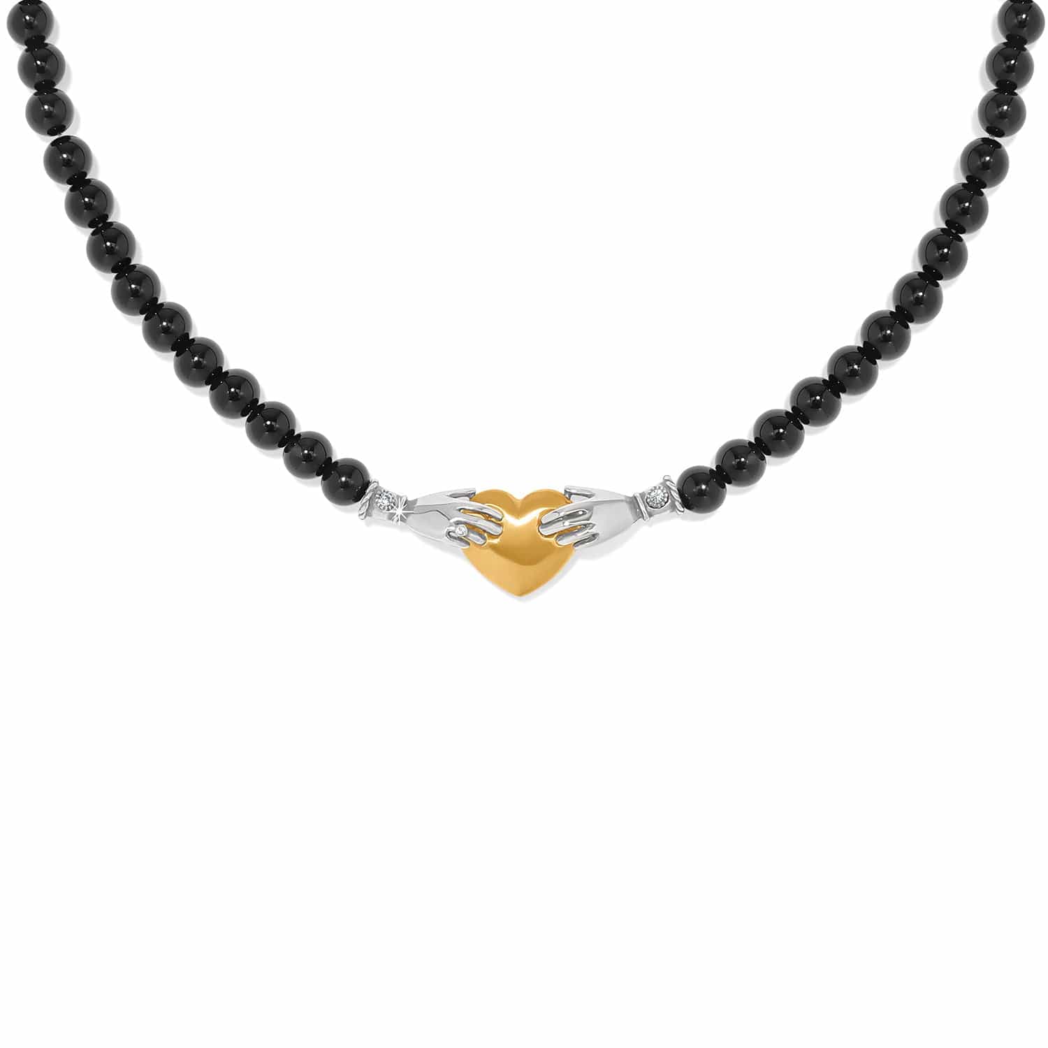 Loving Hands Necklace silver-black 4