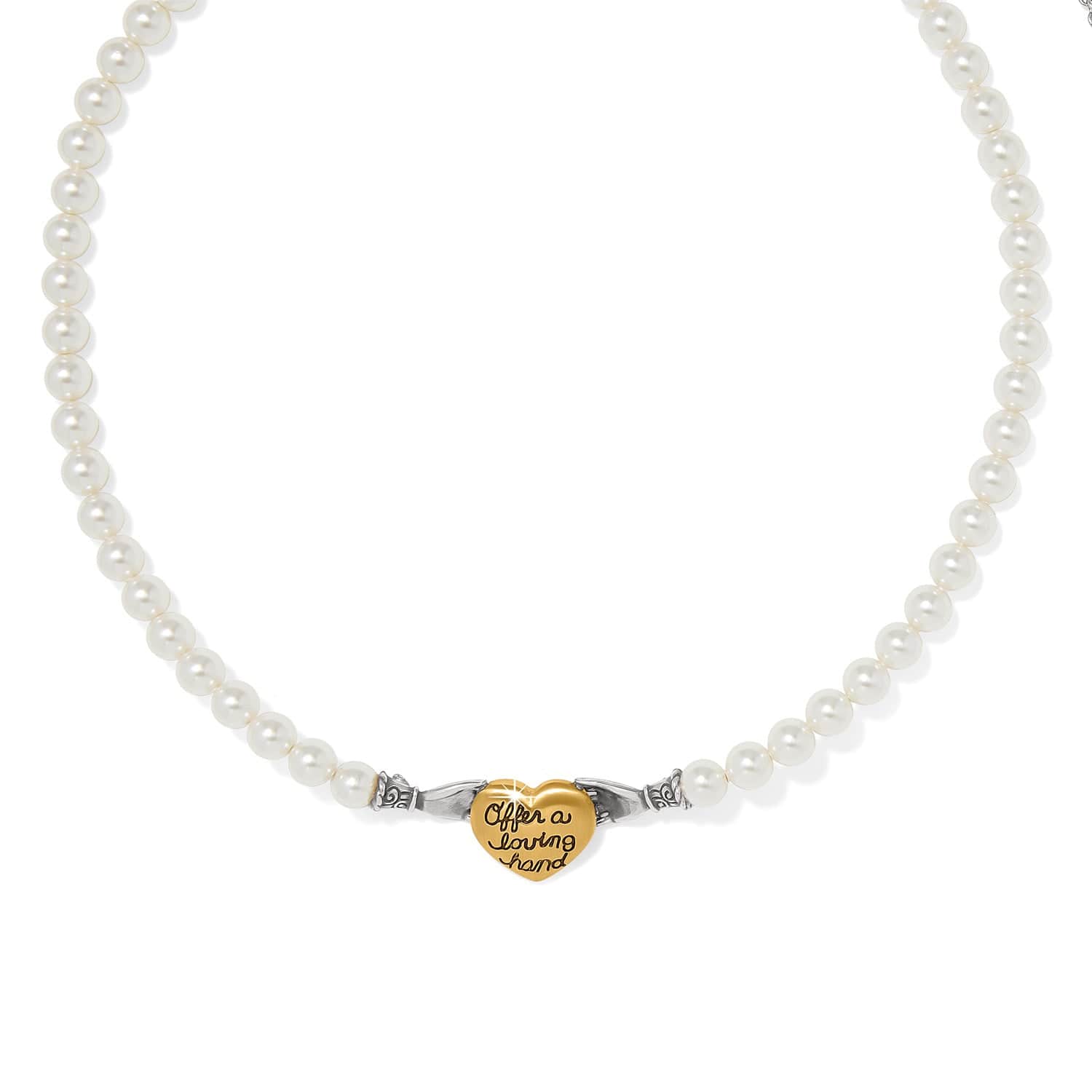 Loving Hands Necklace silver-pearl 2