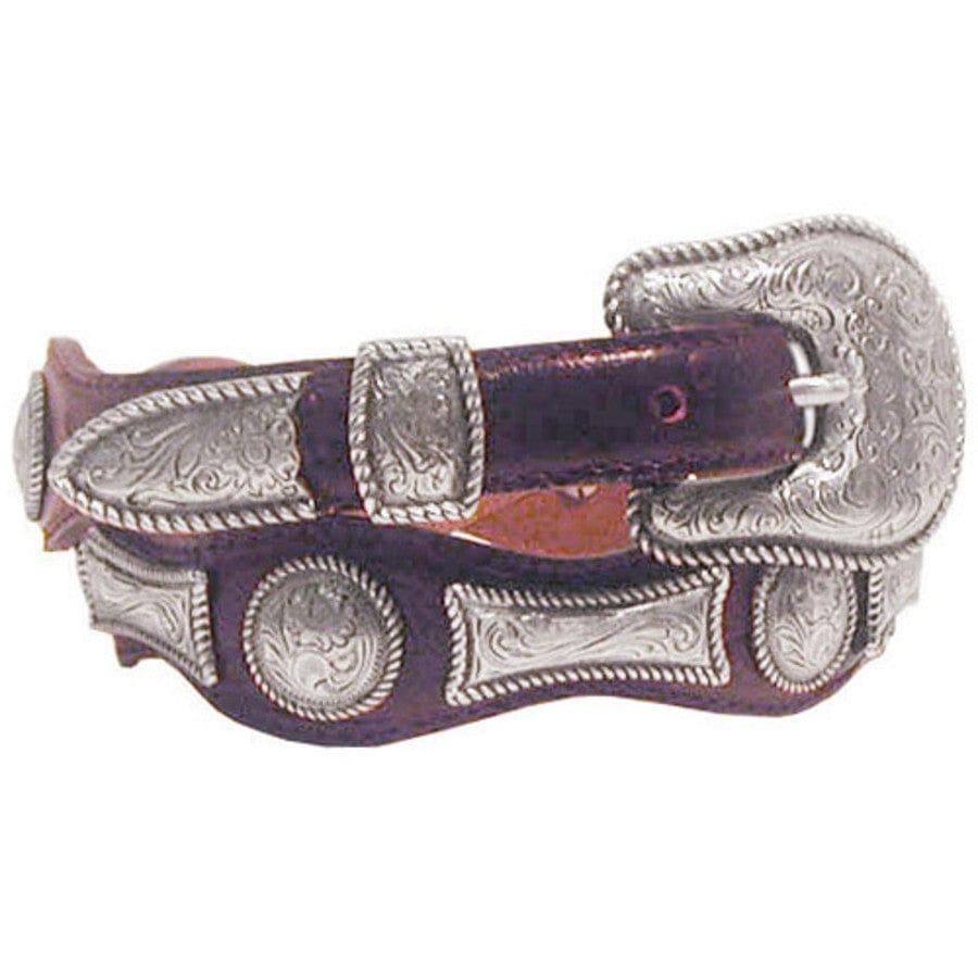 Mahota Ostrich Scallop Belt black-cherry 2