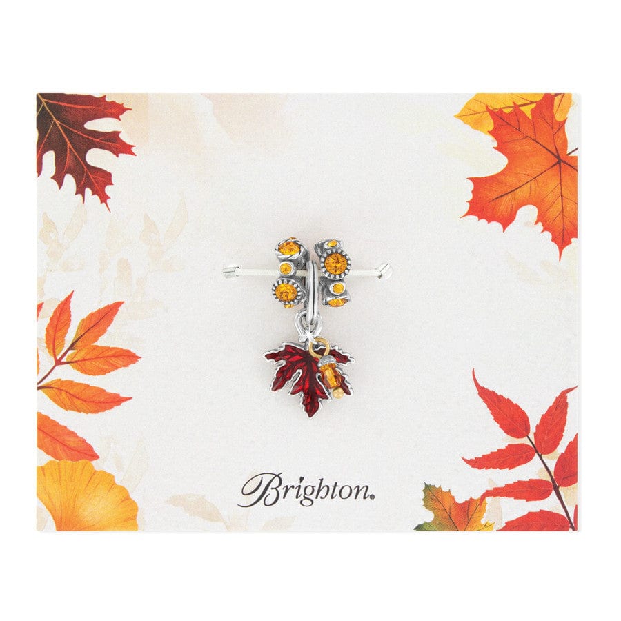 Maple Leaf Charm Set silver-orange 1