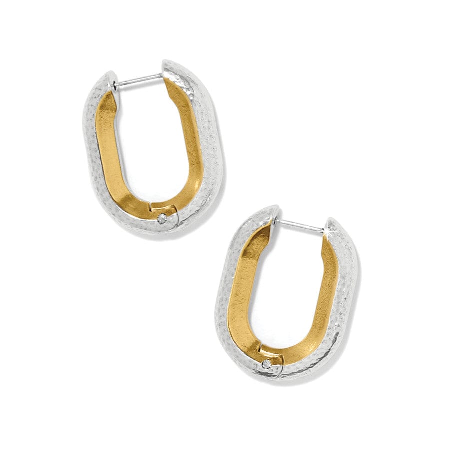 Medici Hinged Hoop Earrings silver-gold 1