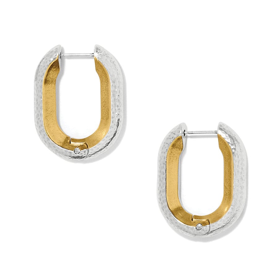 Medici Hinged Hoop Earrings silver-gold 2