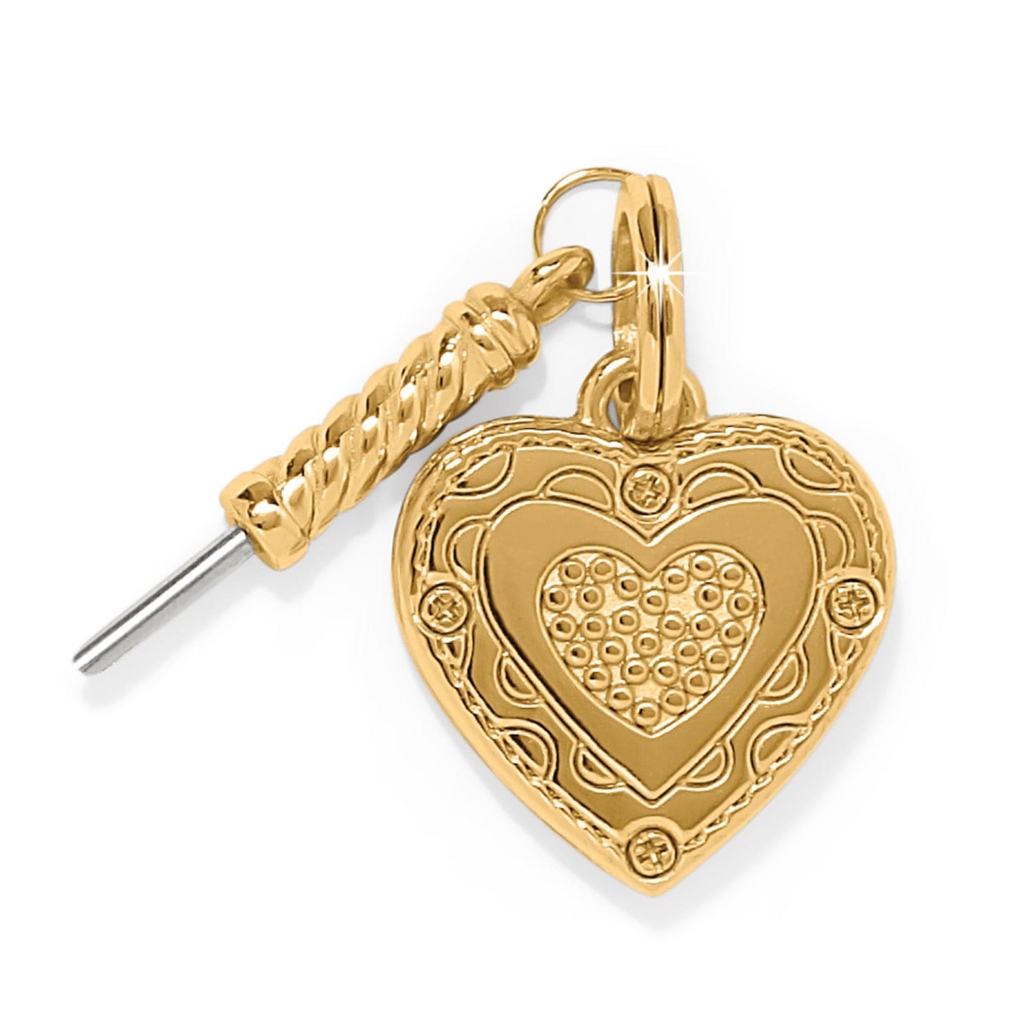 Memento Heart Golden Photo Charm gold 3