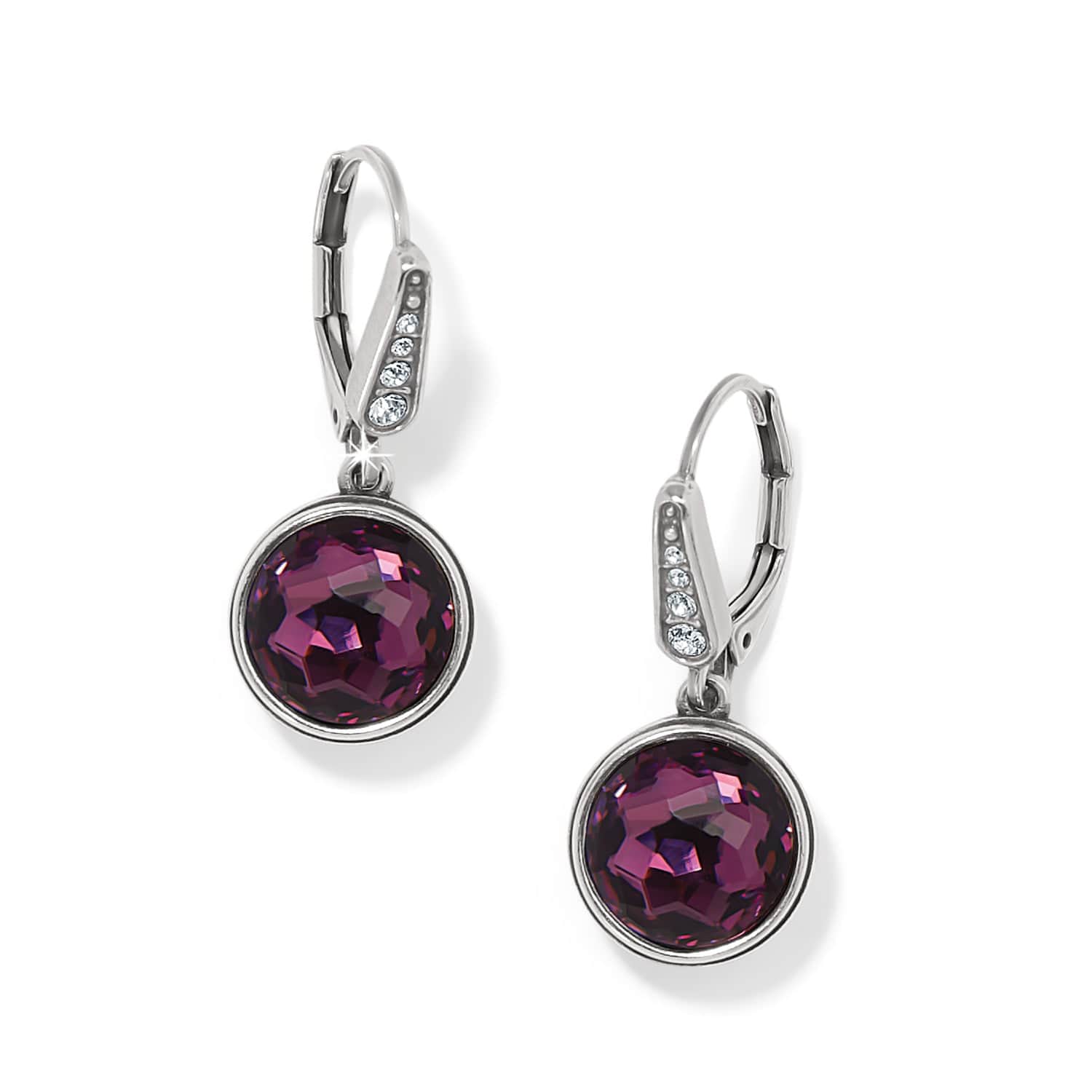 Meridian Aurora Leverback Earrings amethyst 1