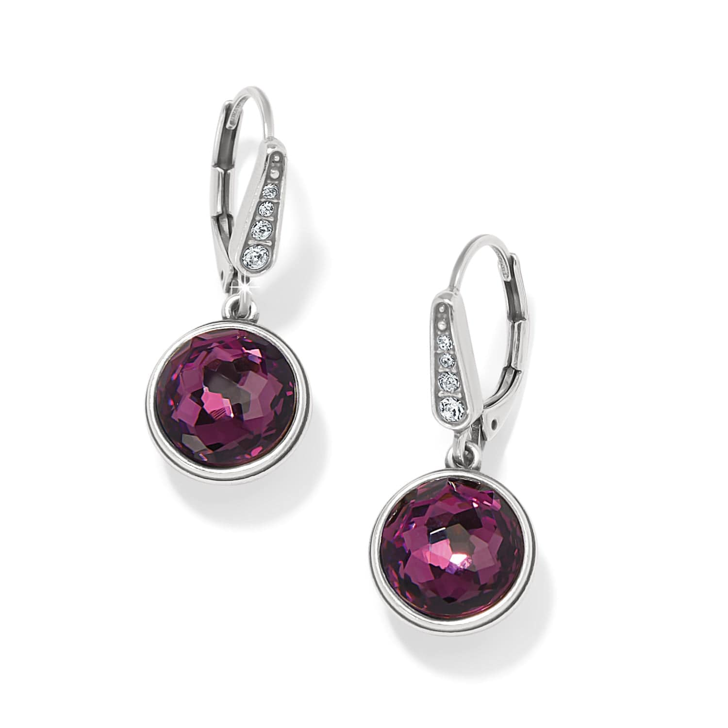 Meridian Aurora Leverback Earrings amethyst 8