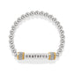 Meridian Grateful Two Tone Stretch Bracelet