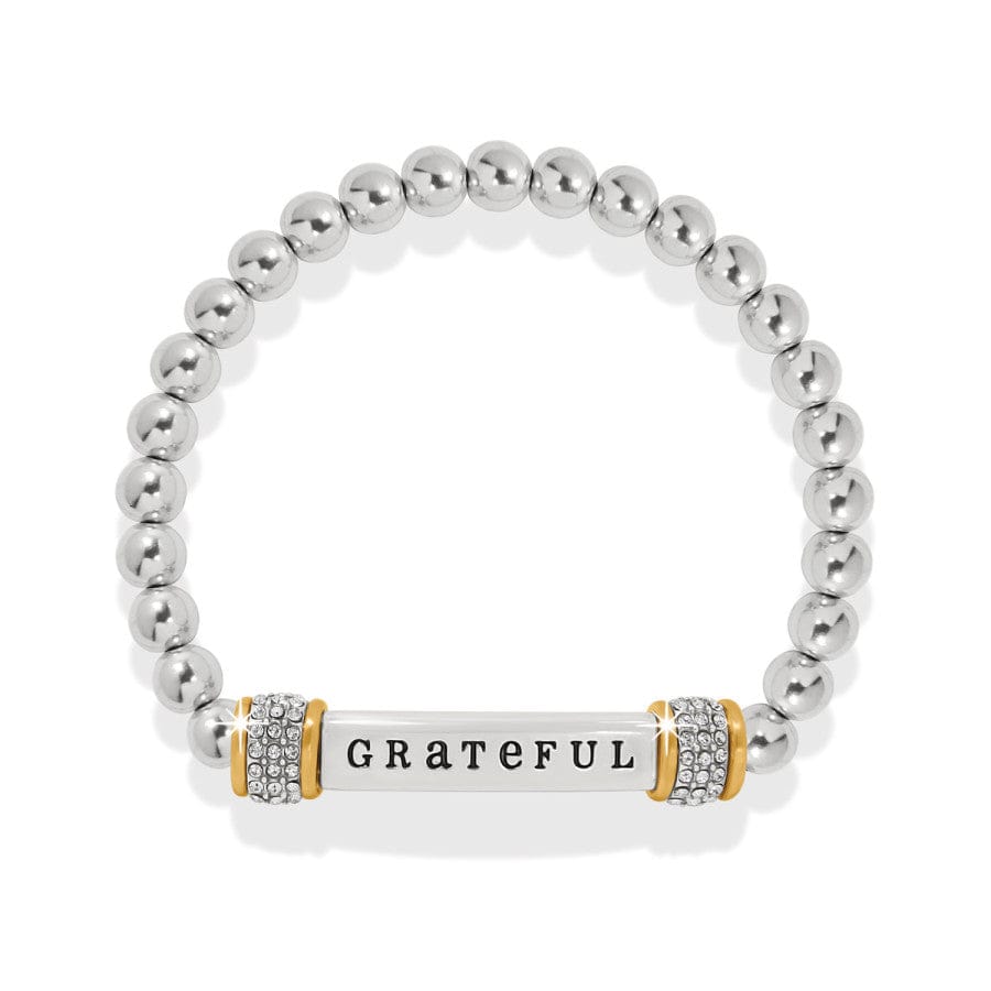 Meridian Grateful Two Tone Stretch Bracelet silver-gold 2